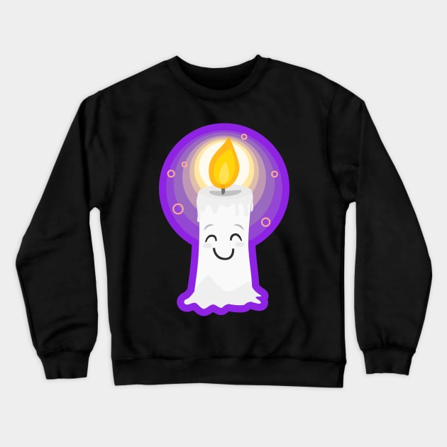 Cute Candle Drawing Crewneck Sweatshirt by BrightLightArts